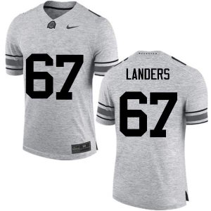 NCAA Ohio State Buckeyes Men's #67 Robert Landers Gray Nike Football College Jersey SUO4745CE